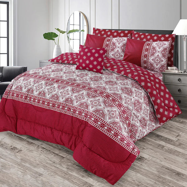 7 Pcs Comforter Set King Size Design KCC 9